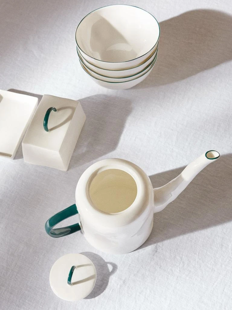 Feldspar Painted-handle 1L fine china teapot 2