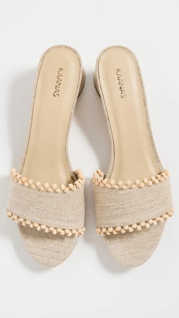 Kaanas Cairo Asymmetric Linen Heels 4