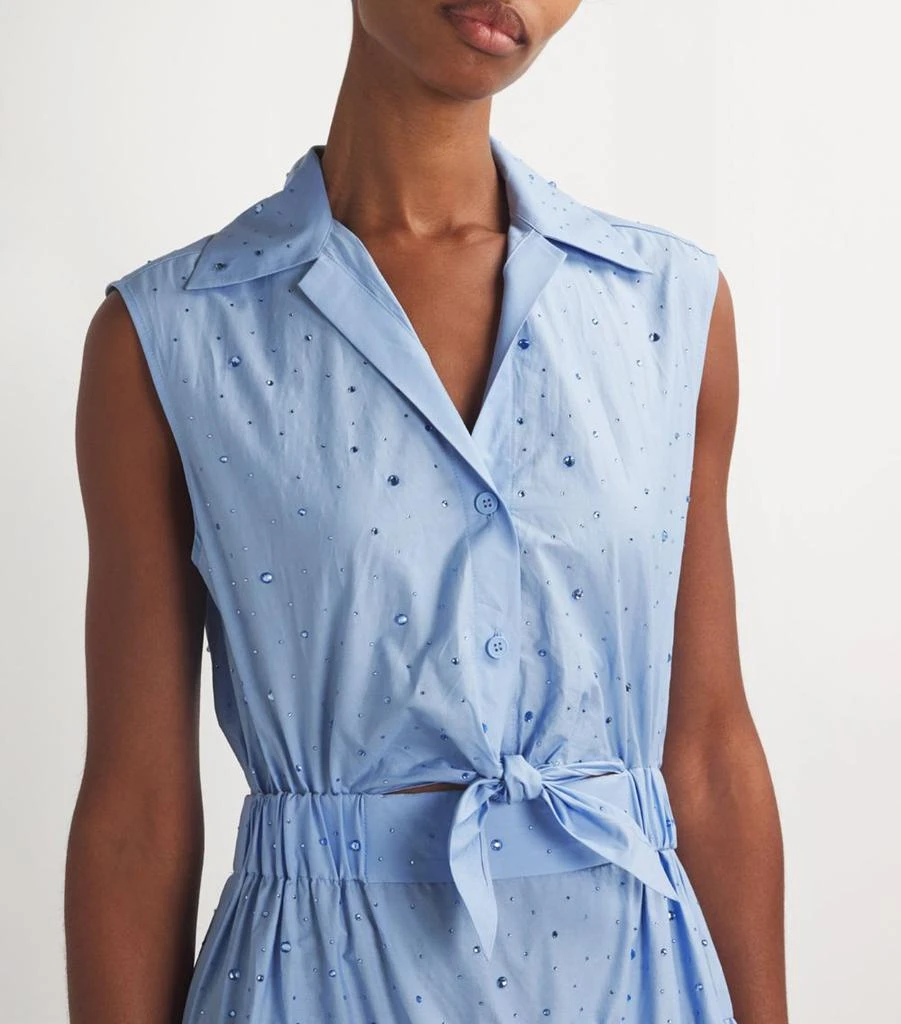 Sandro Cotton Rhinestone-Detail Maxi Dress 6