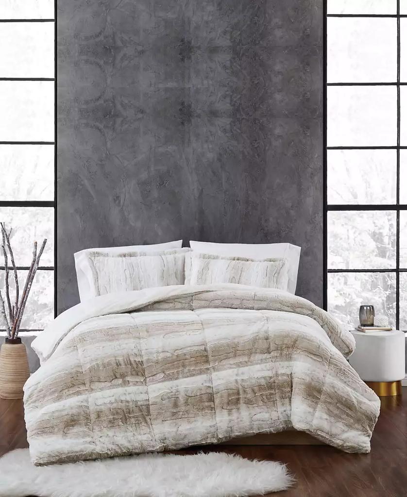 Christian Siriano New York Snow Leopard 3 Piece Comforter Set