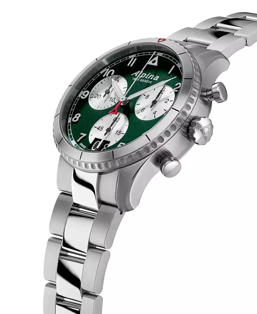 Alpina Men's Swiss Chronograph Startimer Stainless Steel Strap Bracelet Watch 41mm