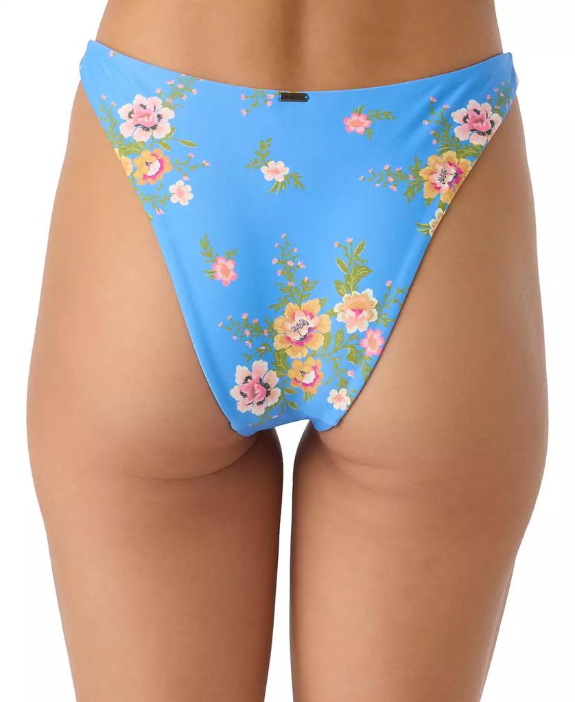 O'Neill Juniors' Printed High-Cut Bikini Bottoms