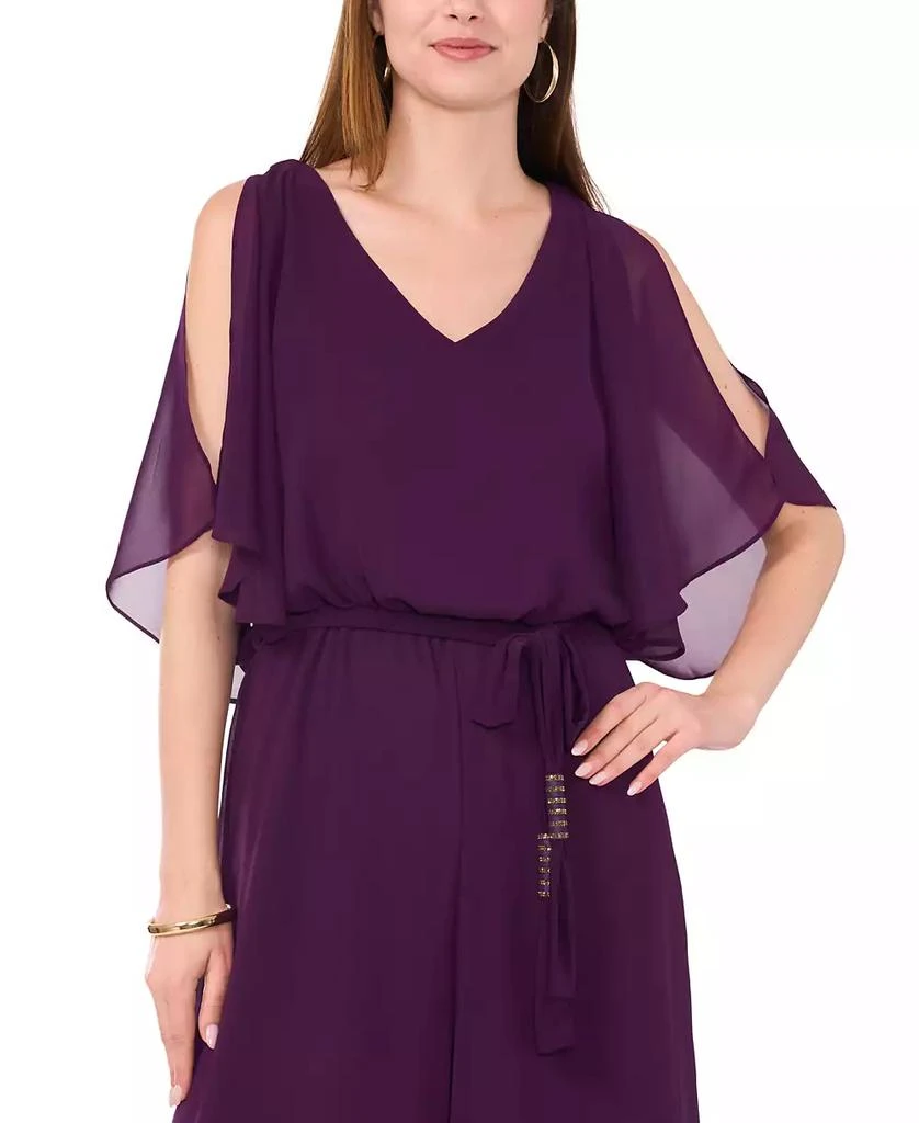MSK Women's Cold-Shoulder Belted Wide-Leg Jumpsuit 3