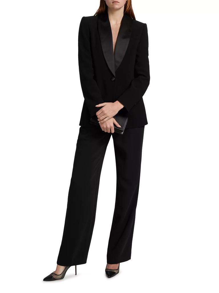 Sergio Hudson Satin Shawl Lapel Blazer