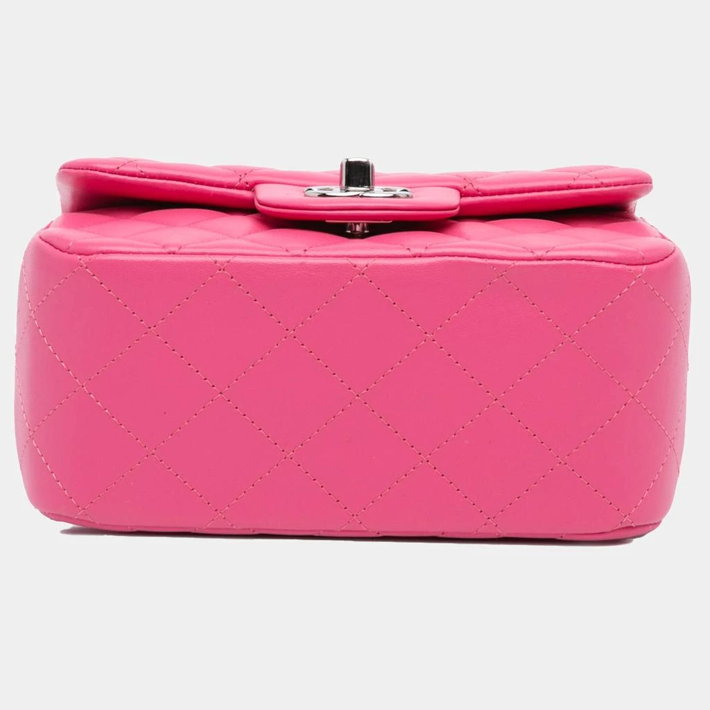 Chanel Chanel Pink Mini Square Classic Lambskin Single Flap 3