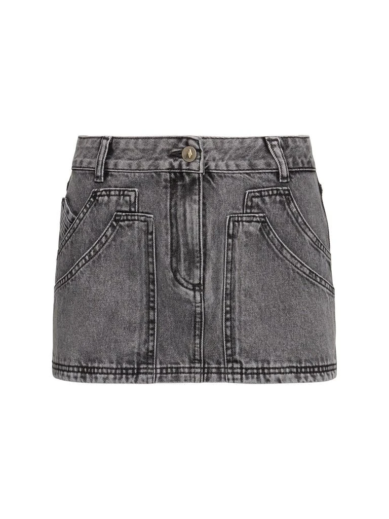 The Attico Multi-pocket Denim Mini Skirt 1