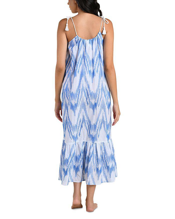La Blanca Tidal Wave Tie Shoulder Maxi Dress Swim Cover-Up
