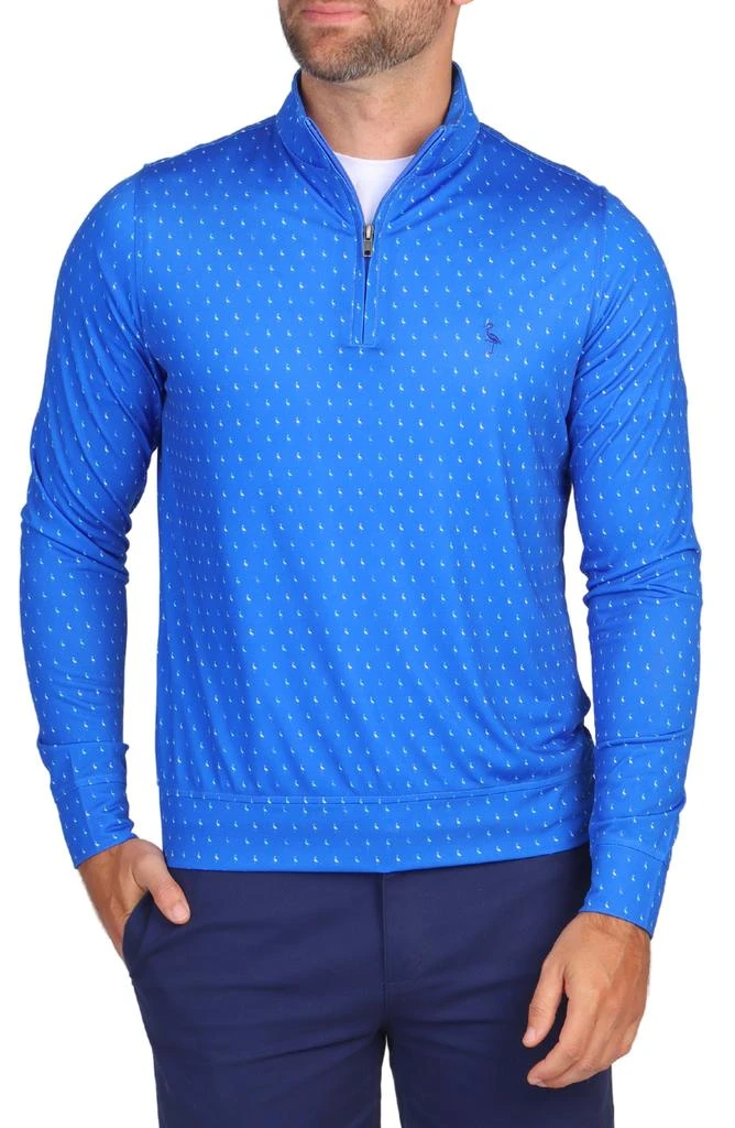 TailorByrd Byrds Tees Print Quarter Zip Performance Polo 1