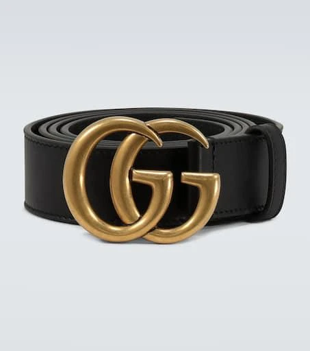 Gucci Leather belt with Double G buckle 1
