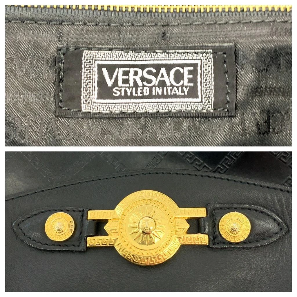 Versace Leather Sunburst Boston Bag 4