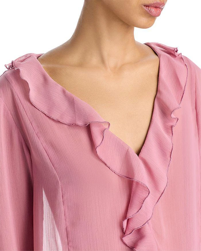 Lucy Paris V Neck Ruffle Top 4