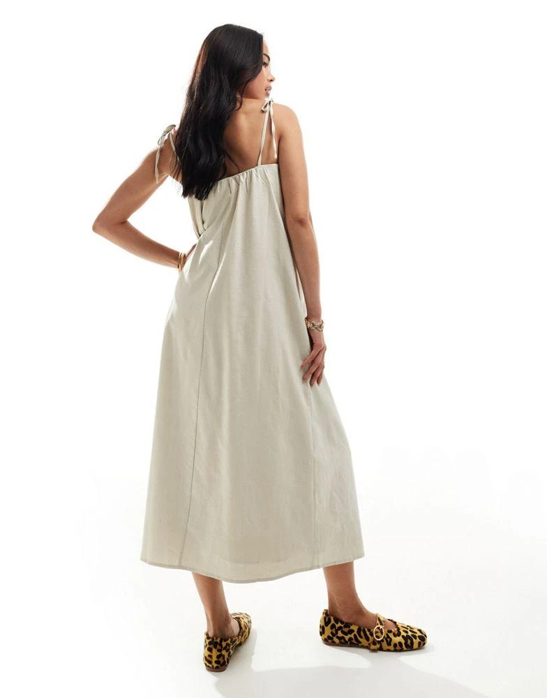 NA-KD linen blend strapless midi dress in beige  On Sale Now with Up to  65% Off | Discover Exclusive Deals & Savings at BeyondStyle  Authentic  NA-KD Home|women with Limited-Time Discounts,