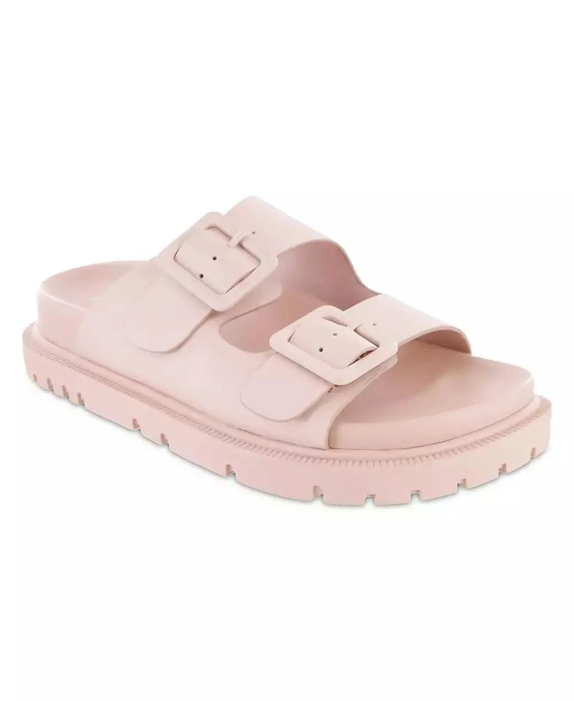 MIA Women's Gen Double Buckle Flat Slide Sandals 1
