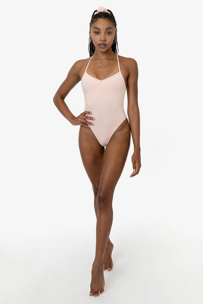 Los Angeles Apparel B308GD - Garment Dye Spaghetti Ruched Front Crossback Bodysuit 26