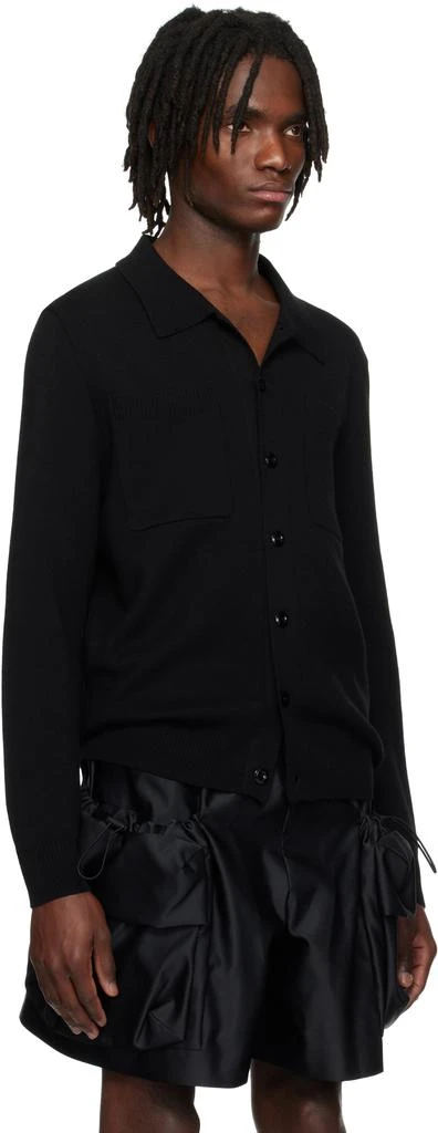 Simone Rocha Black Knit Workwear Cardigan 2