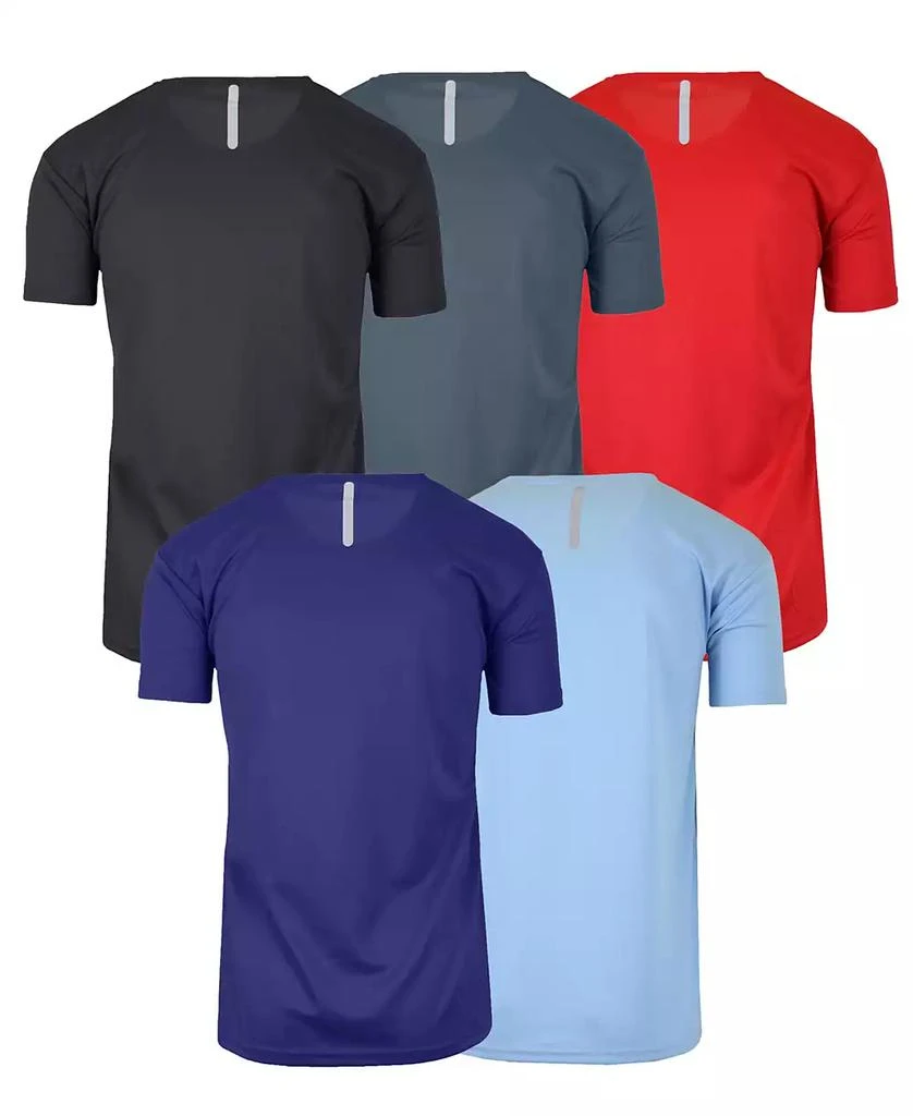 Galaxy By Harvic Men's Short Sleeve Moisture-Wicking Quick Dry Performance Crew Neck Tee -5 Pack 2