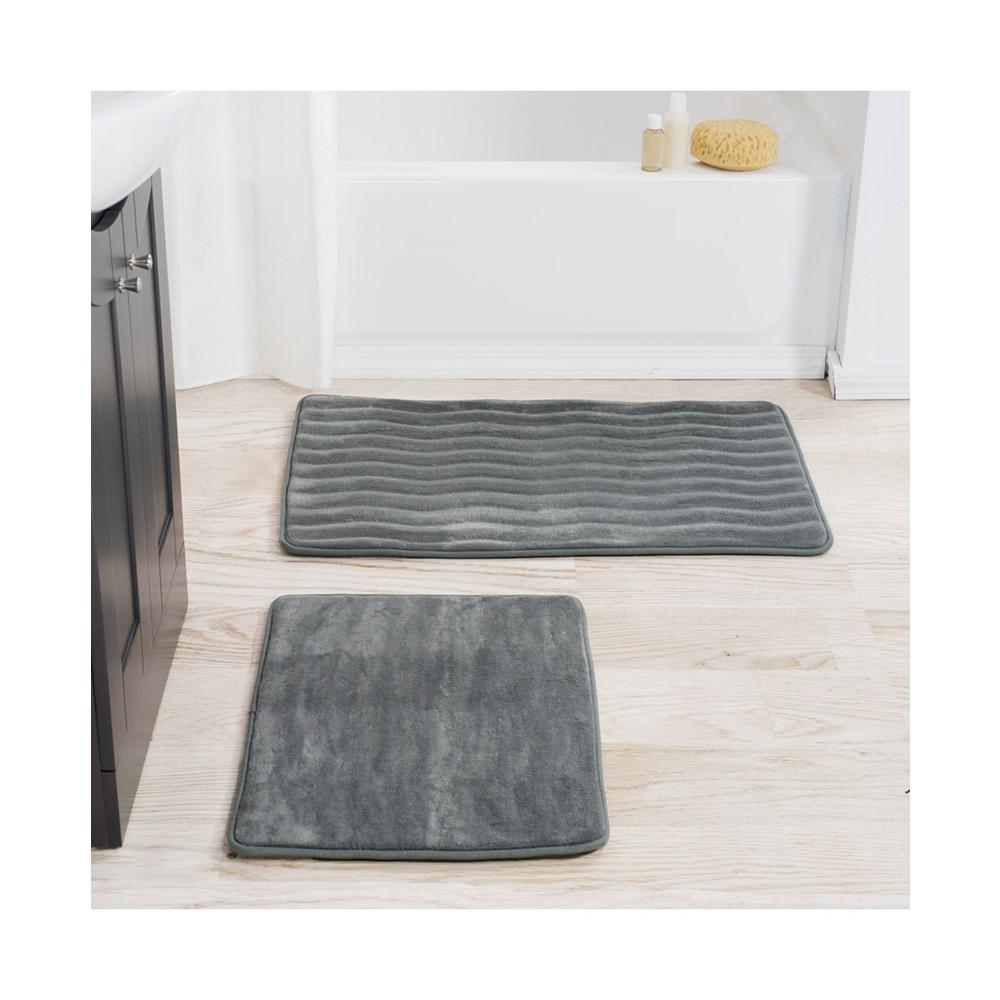 Baldwin Home 2 Piece Memory Foam Bath Mat Set