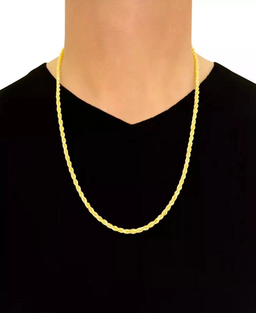 Italian Gold Forza Rope Chain 26" Necklace (4-1/10mm) in 14k Gold 3