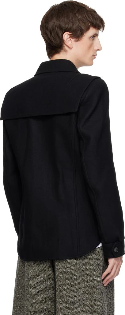 Dries Van Noten Black Constructed Wool Overshirt 3