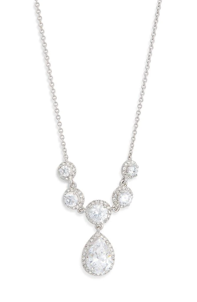 Nadri Cubic Zirconia Pear Drop Frontal Necklace