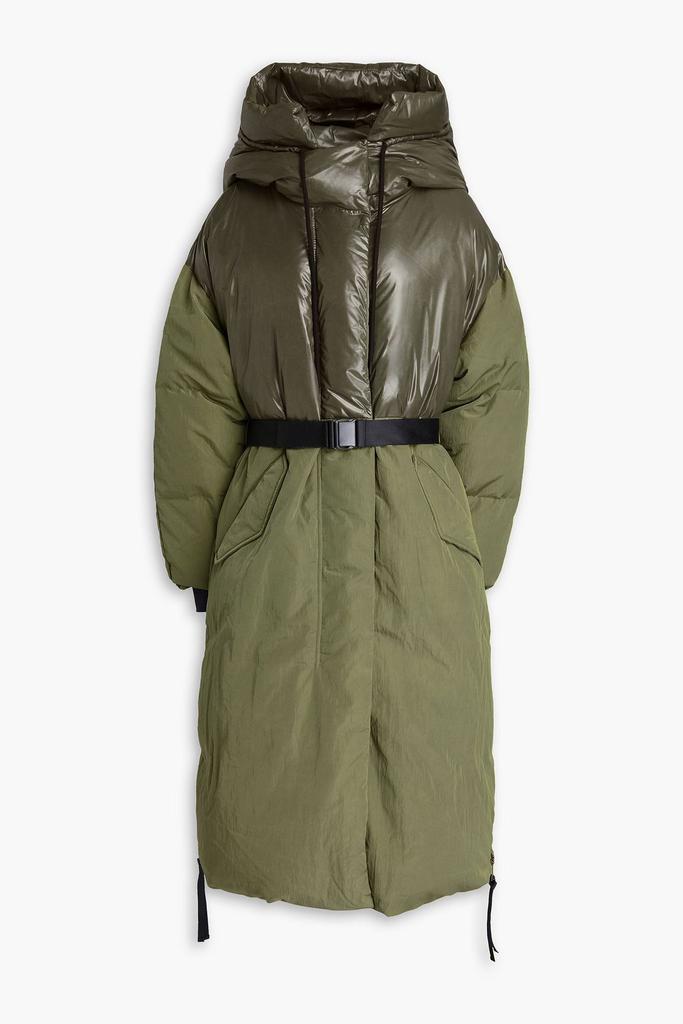Holden Quilted belted shell hooded down coat