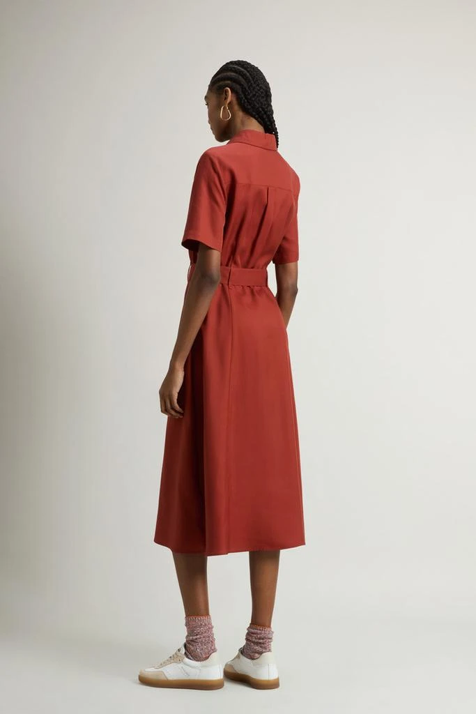 Woolrich Long Tencel Dress - Women - Red 3