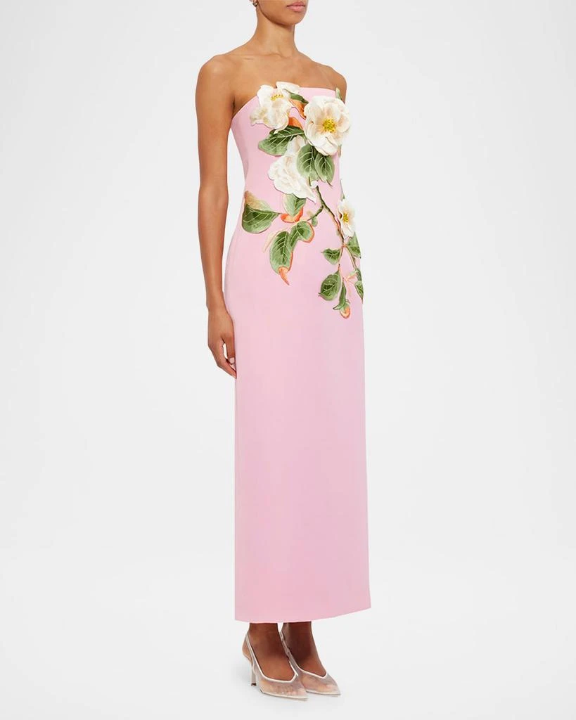LEO LIN Rayna Floral Applique Bustier Maxi Dress 4