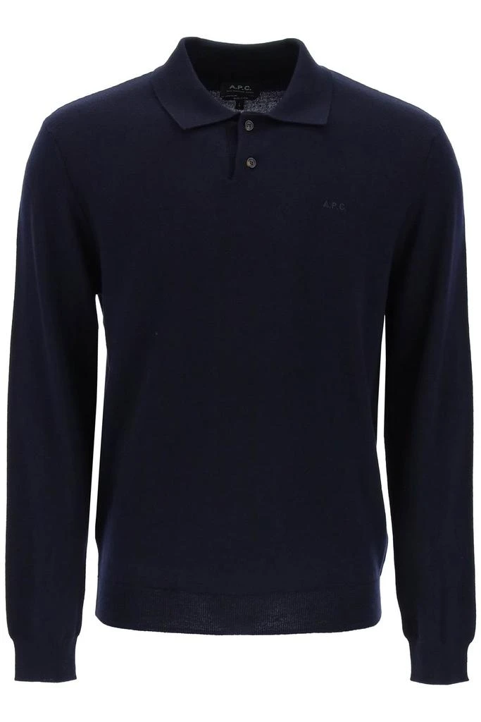 A.P.C. jacob wool pullover polo sweater 1