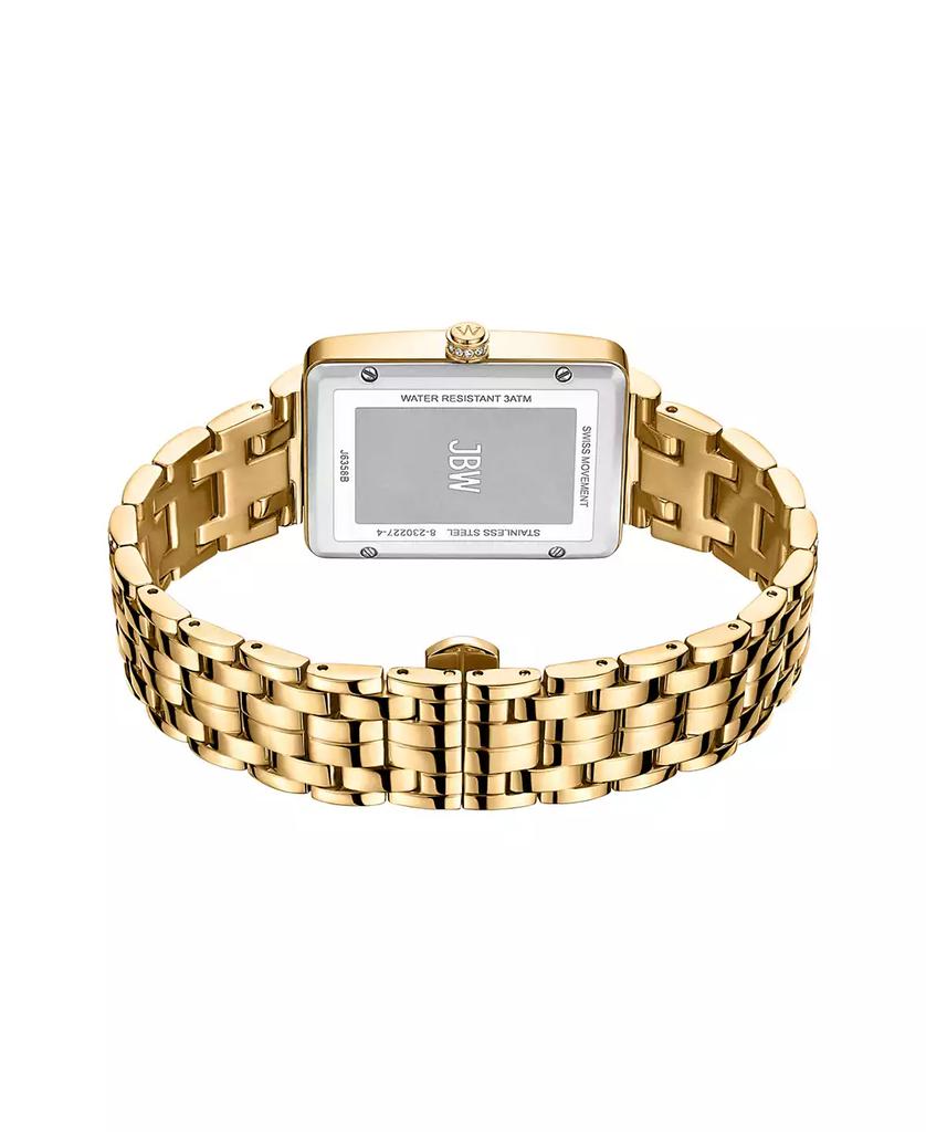 Jbw Women's Mink Diamond (1/8 ct.t.w.) 18k Gold Plated Stainless Steel Watch