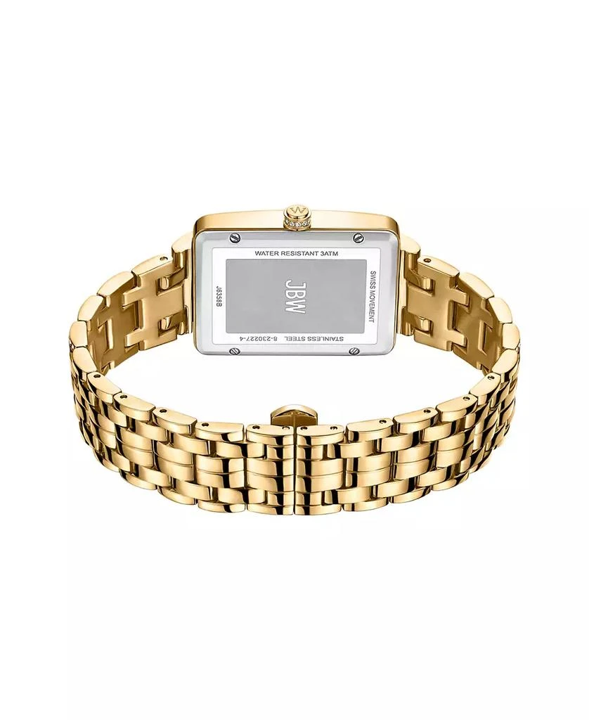 Jbw Women's Mink Diamond (1/8 ct.t.w.) 18k Gold Plated Stainless Steel Watch 2