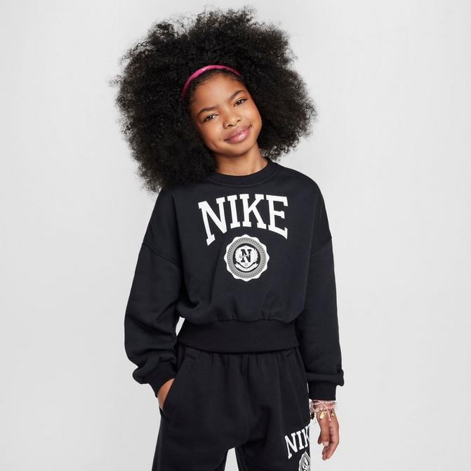 NIKE Girls' Nike Sportswear Club Crewneck Sweatshirt