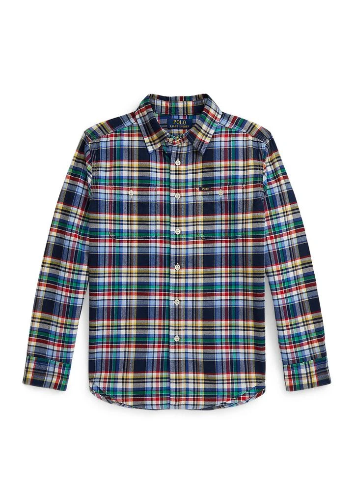 Ralph Lauren Boys 8-20 Plaid Brushed Cotton Oxford Work Shirt