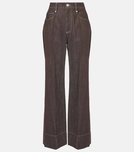 Brunello Cucinelli Mid-rise wide-leg jeans 1