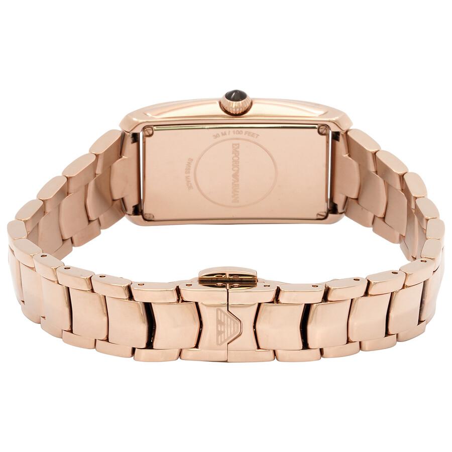 Emporio Armani Swiss Made Quartz Diamond White Dial Ladies Watch