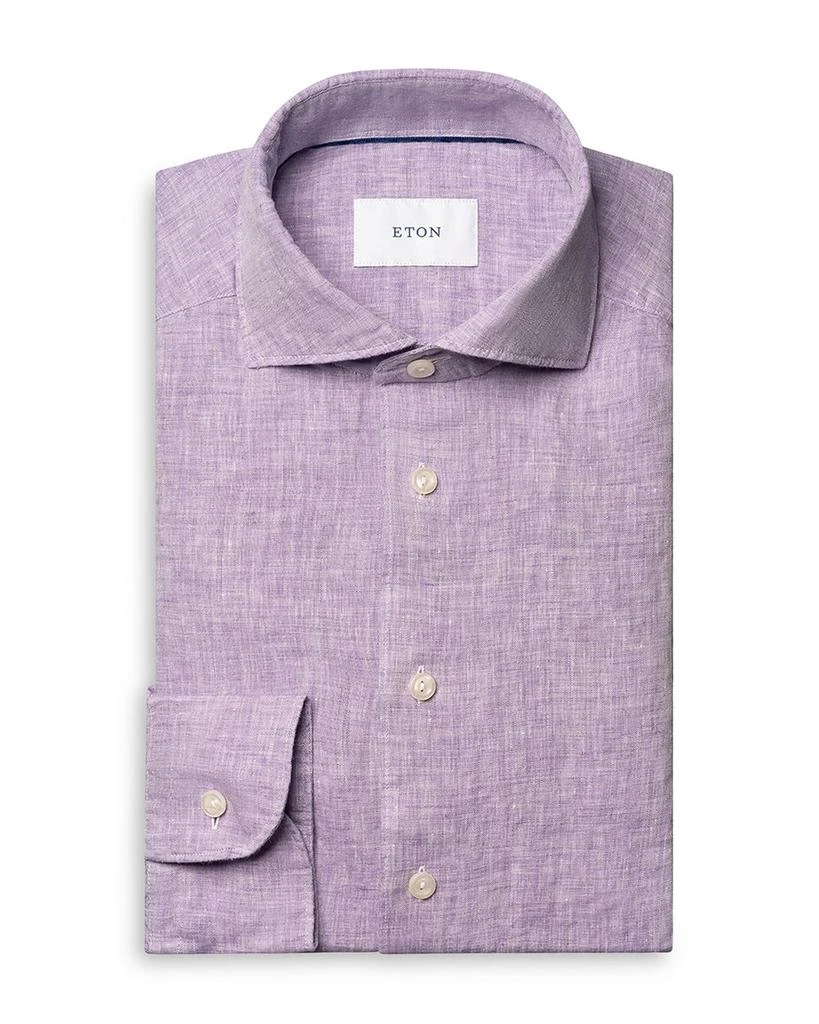 Eton Contemporary Fit Solid Linen Shirt 8