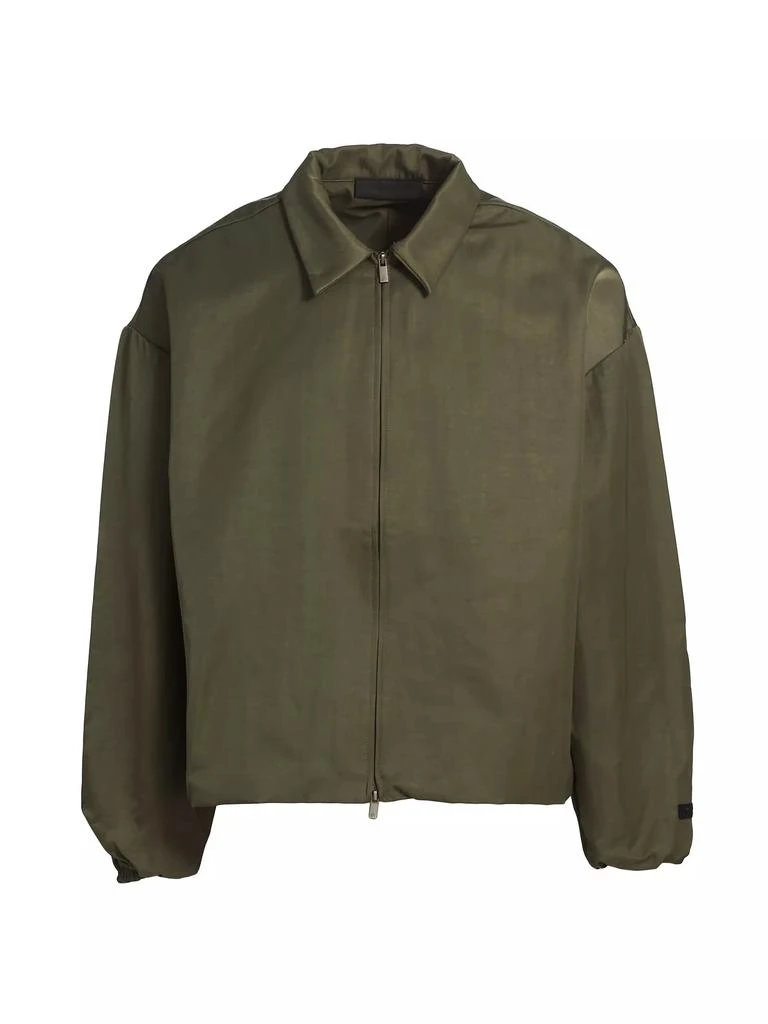 Essentials Textured Nylon Trucker Jacket 1