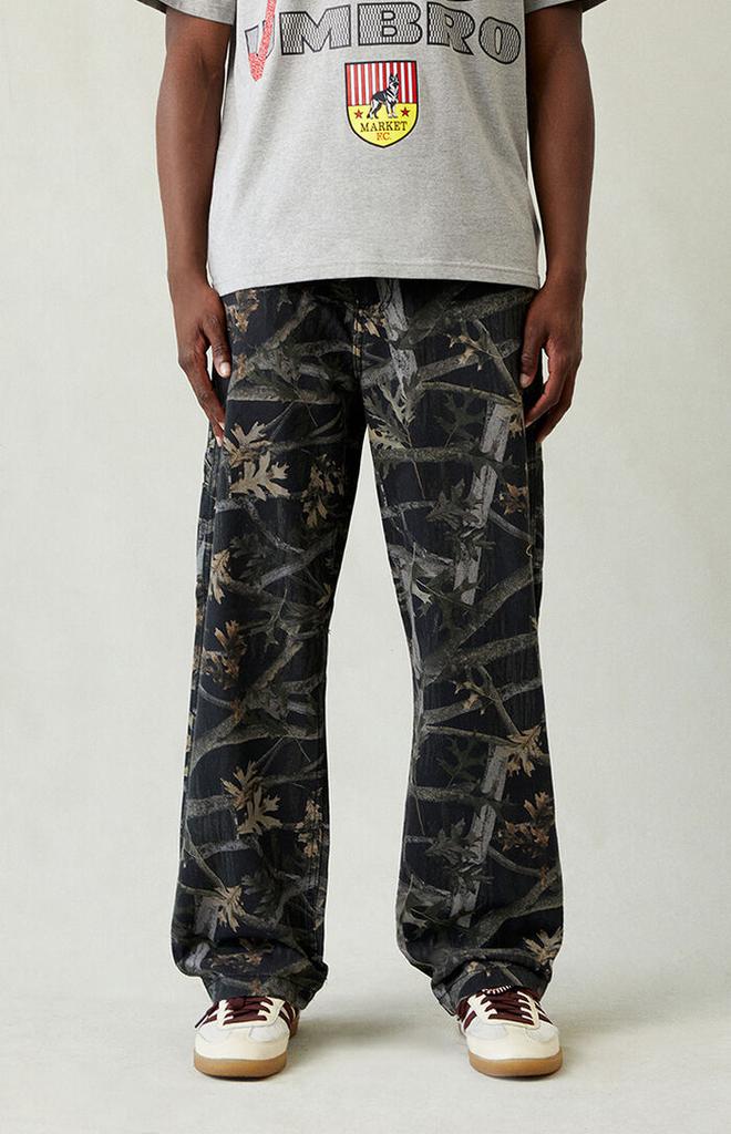 【binary01】Floody Camo Carpenter Denim Pants ★S/M/L PacSun Dylan Baggy Jeans Carpenter Tree Camo - Pants - Free