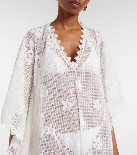 MELISSA ODABASH Josephine ruffled cotton-blend kaftan 4