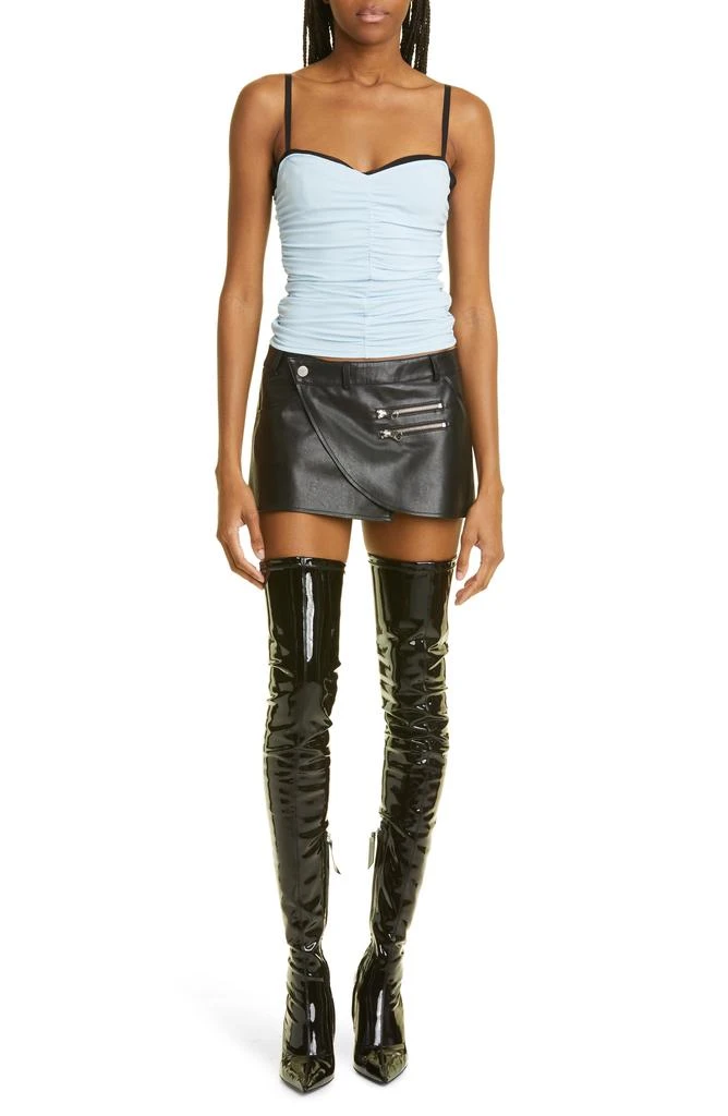 Miaou Renzo Ruched Mesh Tube Top 2