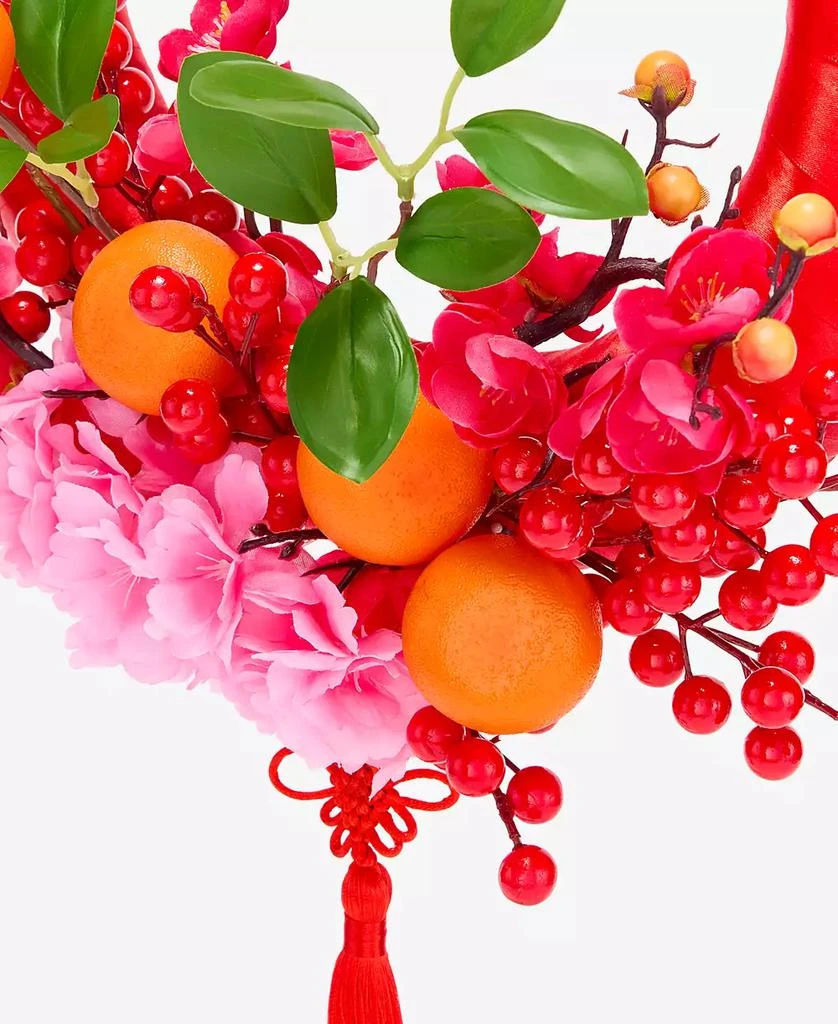 Macy's Lunar New Year Floral and Berry Wreath, Exclusively at Macy's 2