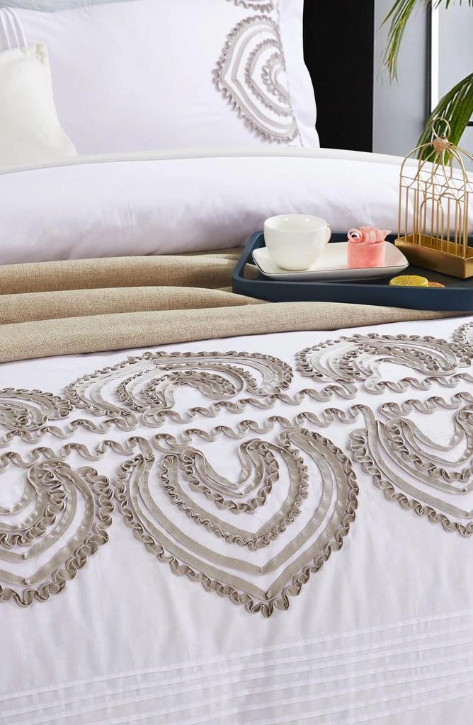 Melange Home Padma Embroidered Duvet 3-Piece Set 2