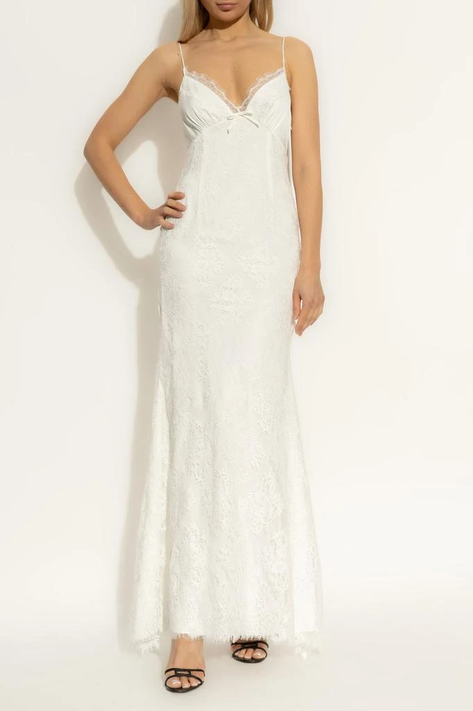 wedding dress lace v back Elizabeth K V-Neck Bridal Gown GL3661 Formal Dress Shops Off White / 3XL
