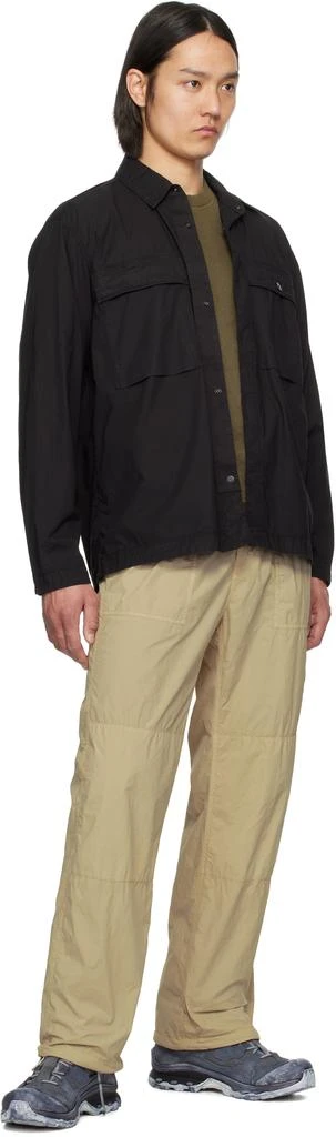 Stone Island Black Stretch Cotton Tela Paracadute Shirt 5