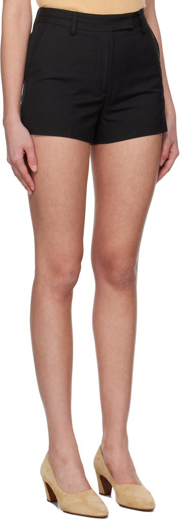 Nothing Written Black Micro-Cotton Chino Shorts