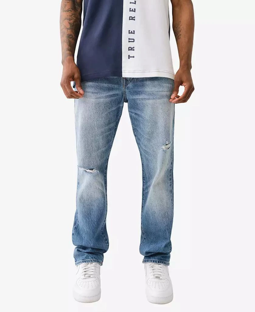 True Religion Men's Ricky Flap Rope Stitch Straight Jean 1