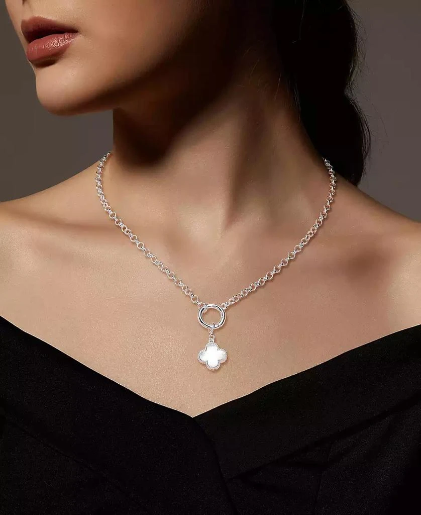 Unwritten Diamond Cut Clover Pendant Necklace 5
