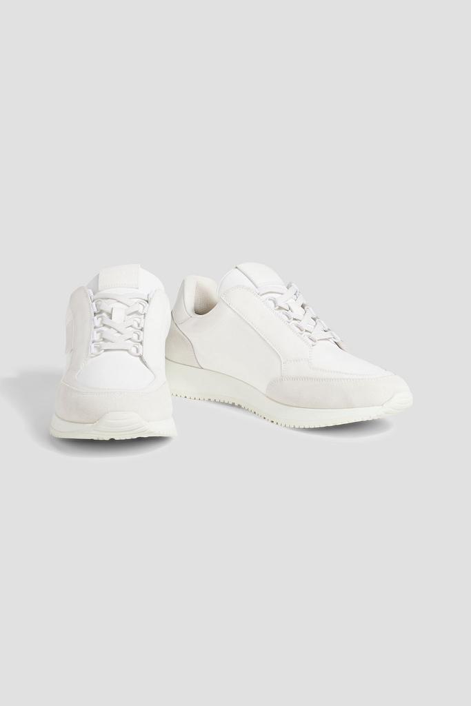 Gianvito Rossi Powell suede-trimmed leather sneakers