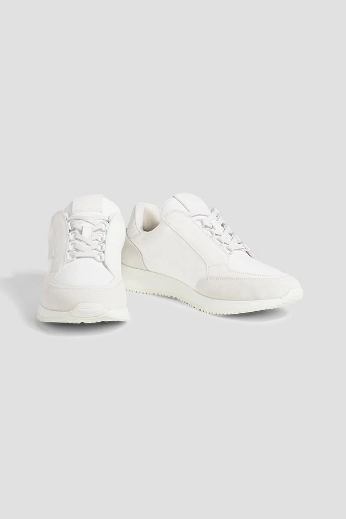 GIANVITO ROSSI Powell suede-trimmed leather sneakers 2