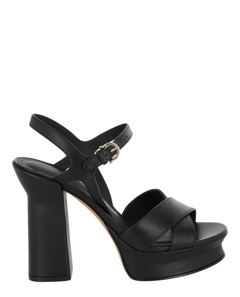 サンダル・ミュール Ferragamo SANDALS WOMAN LYANA Women's Ferragamo Lyana Leather Slide Sandals Black Size 6
