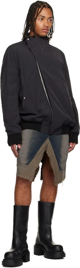 Rick Owens Gray Concordians Slivered Denim Midi Skirt 4